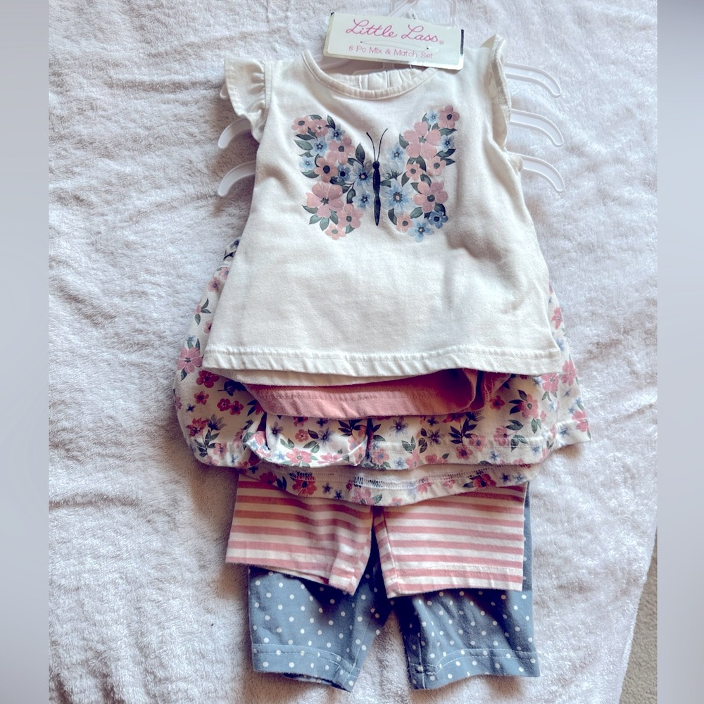 Little Lass mix and match six piece set - 2T girls